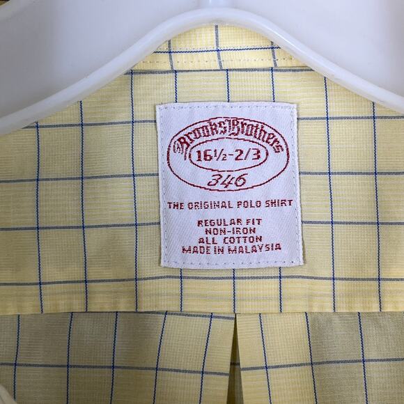 Brooks‎ Brothers Dress Shirt Mens 16.5 2/3 Regular Fit Non-iron Business Formal - Picture 4 of 7